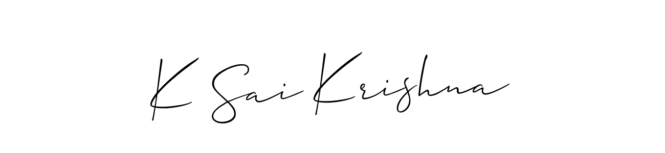 How to make K Sai Krishna signature? Allison_Script is a professional autograph style. Create handwritten signature for K Sai Krishna name. K Sai Krishna signature style 2 images and pictures png