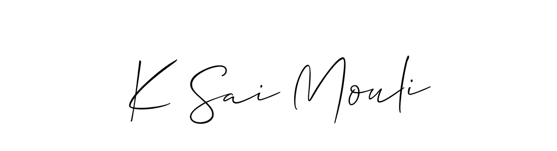 How to make K Sai Mouli signature? Allison_Script is a professional autograph style. Create handwritten signature for K Sai Mouli name. K Sai Mouli signature style 2 images and pictures png