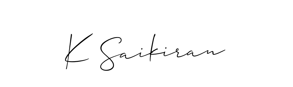 Make a beautiful signature design for name K Saikiran. Use this online signature maker to create a handwritten signature for free. K Saikiran signature style 2 images and pictures png