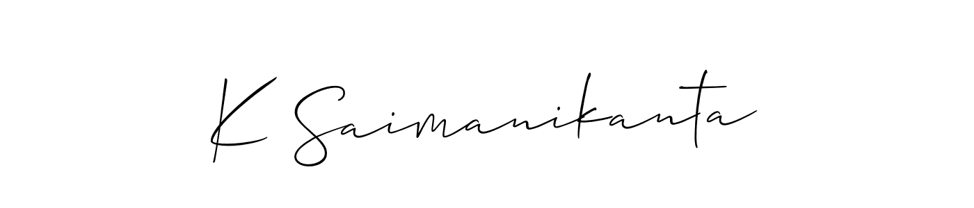 Check out images of Autograph of K Saimanikanta name. Actor K Saimanikanta Signature Style. Allison_Script is a professional sign style online. K Saimanikanta signature style 2 images and pictures png