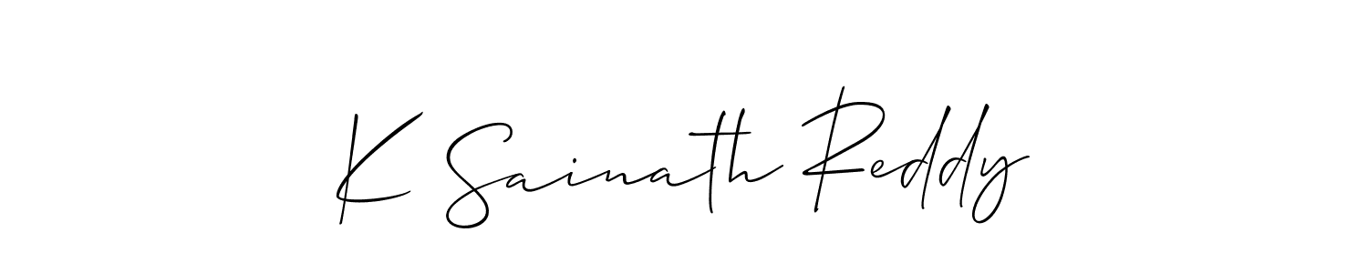 Make a beautiful signature design for name K Sainath Reddy. Use this online signature maker to create a handwritten signature for free. K Sainath Reddy signature style 2 images and pictures png
