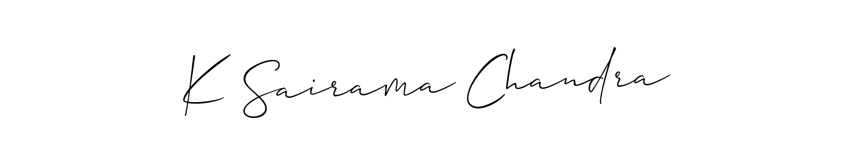 Design your own signature with our free online signature maker. With this signature software, you can create a handwritten (Allison_Script) signature for name K Sairama Chandra. K Sairama Chandra signature style 2 images and pictures png