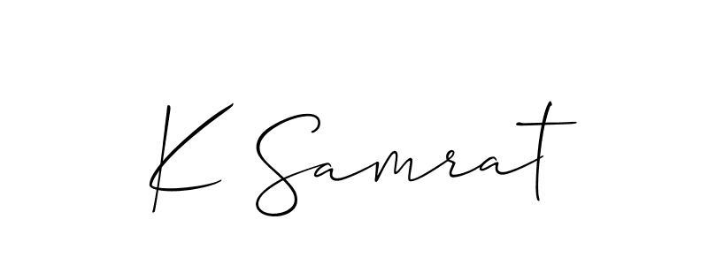 Best and Professional Signature Style for K Samrat. Allison_Script Best Signature Style Collection. K Samrat signature style 2 images and pictures png