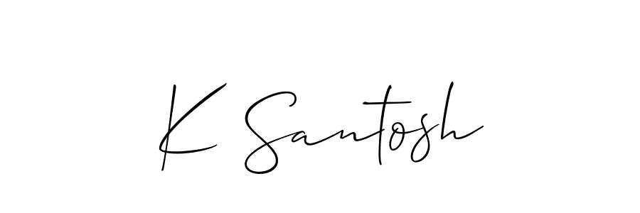 Best and Professional Signature Style for K Santosh. Allison_Script Best Signature Style Collection. K Santosh signature style 2 images and pictures png