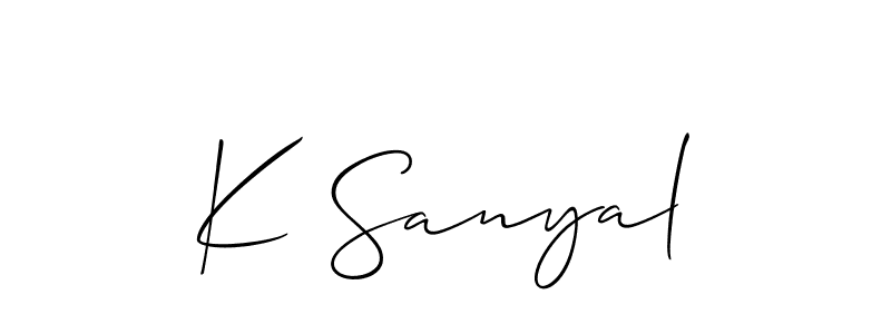 Once you've used our free online signature maker to create your best signature Allison_Script style, it's time to enjoy all of the benefits that K Sanyal name signing documents. K Sanyal signature style 2 images and pictures png