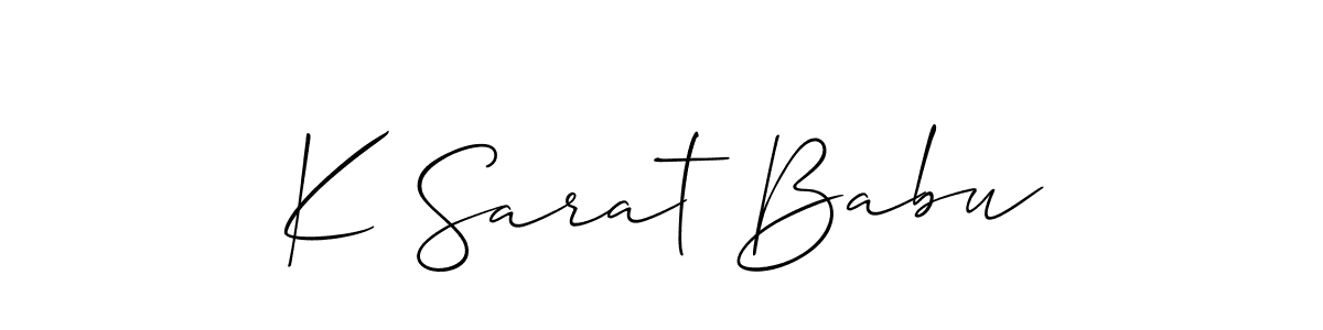 How to Draw K Sarat Babu signature style? Allison_Script is a latest design signature styles for name K Sarat Babu. K Sarat Babu signature style 2 images and pictures png