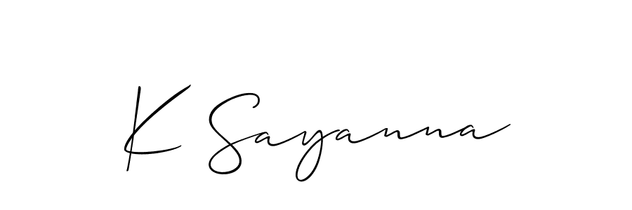 Make a beautiful signature design for name K Sayanna. Use this online signature maker to create a handwritten signature for free. K Sayanna signature style 2 images and pictures png