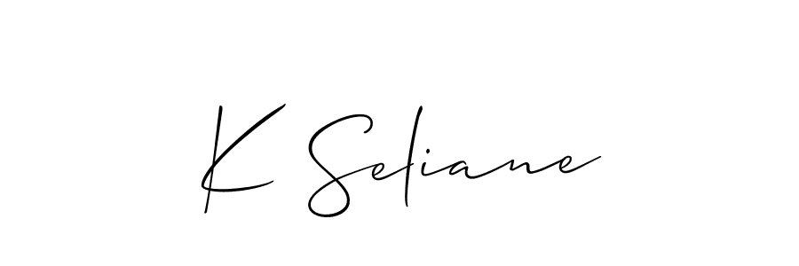 Once you've used our free online signature maker to create your best signature Allison_Script style, it's time to enjoy all of the benefits that K Seliane name signing documents. K Seliane signature style 2 images and pictures png