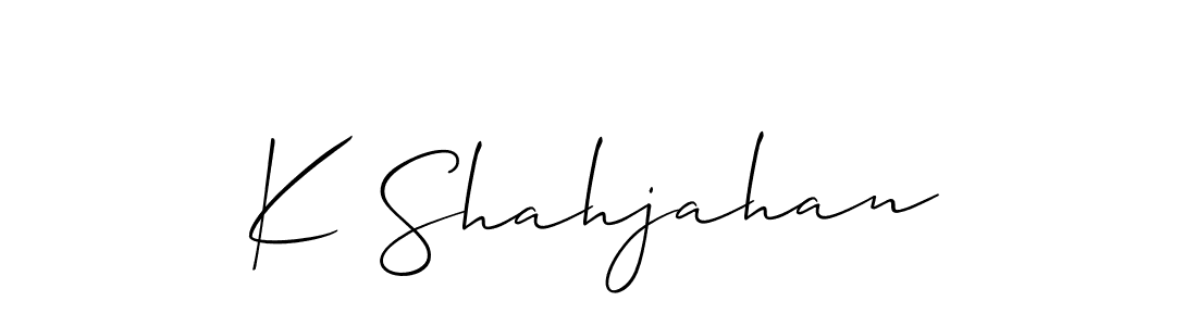 Make a beautiful signature design for name K Shahjahan. With this signature (Allison_Script) style, you can create a handwritten signature for free. K Shahjahan signature style 2 images and pictures png