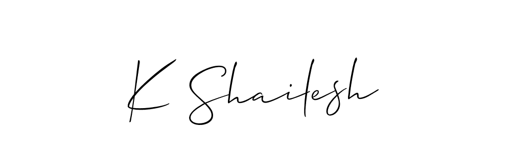 Similarly Allison_Script is the best handwritten signature design. Signature creator online .You can use it as an online autograph creator for name K Shailesh. K Shailesh signature style 2 images and pictures png