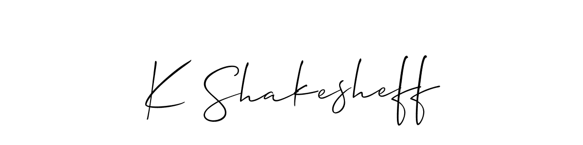 Make a beautiful signature design for name K Shakesheff. Use this online signature maker to create a handwritten signature for free. K Shakesheff signature style 2 images and pictures png