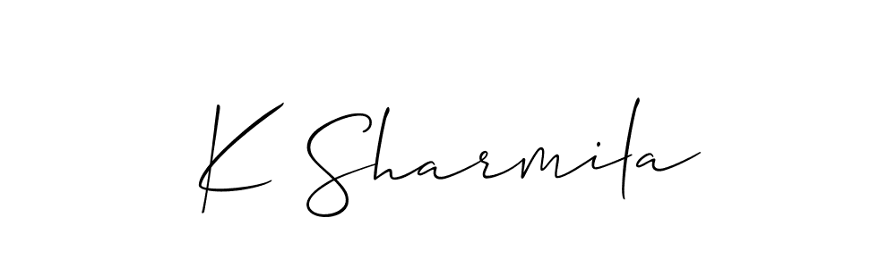 This is the best signature style for the K Sharmila name. Also you like these signature font (Allison_Script). Mix name signature. K Sharmila signature style 2 images and pictures png