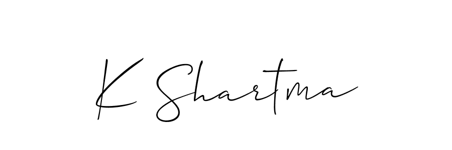Make a beautiful signature design for name K Shartma. With this signature (Allison_Script) style, you can create a handwritten signature for free. K Shartma signature style 2 images and pictures png