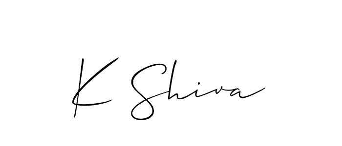 Also we have K Shiva name is the best signature style. Create professional handwritten signature collection using Allison_Script autograph style. K Shiva signature style 2 images and pictures png