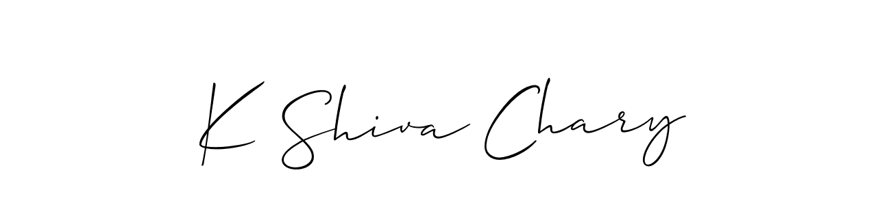 Similarly Allison_Script is the best handwritten signature design. Signature creator online .You can use it as an online autograph creator for name K Shiva Chary. K Shiva Chary signature style 2 images and pictures png