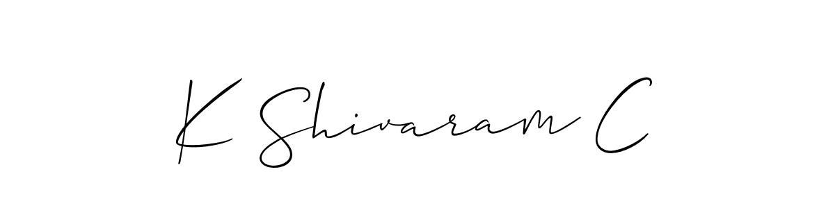 How to Draw K Shivaram C signature style? Allison_Script is a latest design signature styles for name K Shivaram C. K Shivaram C signature style 2 images and pictures png