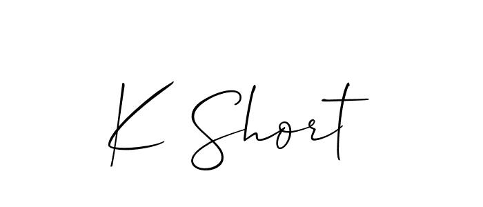 if you are searching for the best signature style for your name K Short. so please give up your signature search. here we have designed multiple signature styles  using Allison_Script. K Short signature style 2 images and pictures png