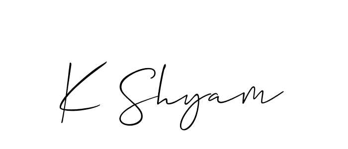 Here are the top 10 professional signature styles for the name K Shyam. These are the best autograph styles you can use for your name. K Shyam signature style 2 images and pictures png