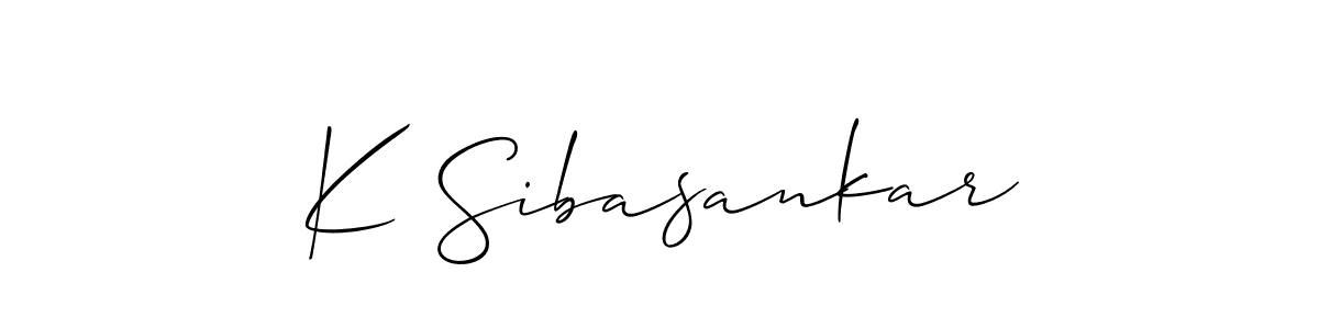 Make a short K Sibasankar signature style. Manage your documents anywhere anytime using Allison_Script. Create and add eSignatures, submit forms, share and send files easily. K Sibasankar signature style 2 images and pictures png