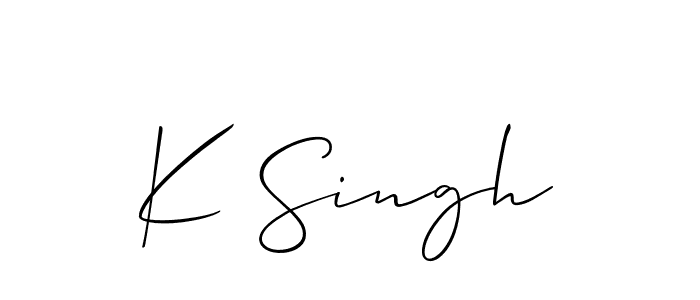 Best and Professional Signature Style for K Singh. Allison_Script Best Signature Style Collection. K Singh signature style 2 images and pictures png