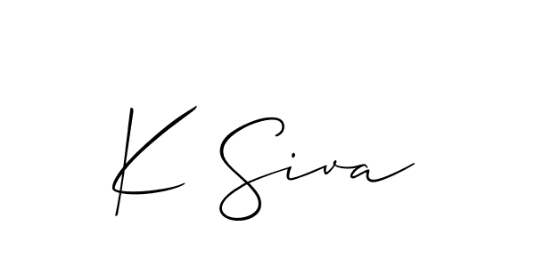 Also You can easily find your signature by using the search form. We will create K Siva name handwritten signature images for you free of cost using Allison_Script sign style. K Siva signature style 2 images and pictures png