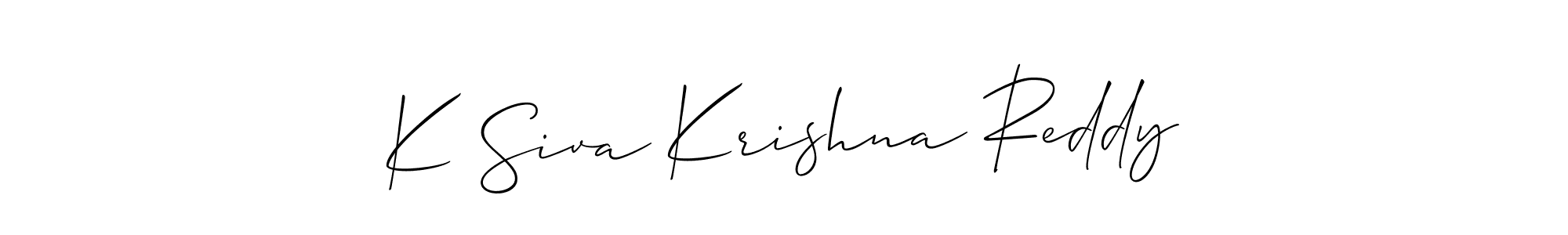 How to make K Siva Krishna Reddy signature? Allison_Script is a professional autograph style. Create handwritten signature for K Siva Krishna Reddy name. K Siva Krishna Reddy signature style 2 images and pictures png