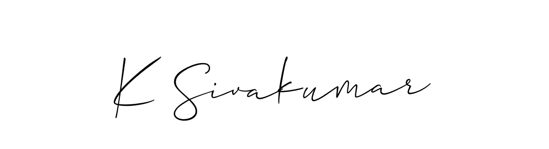 Allison_Script is a professional signature style that is perfect for those who want to add a touch of class to their signature. It is also a great choice for those who want to make their signature more unique. Get K Sivakumar name to fancy signature for free. K Sivakumar signature style 2 images and pictures png