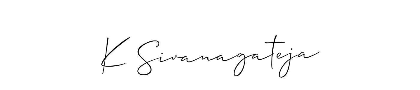 Similarly Allison_Script is the best handwritten signature design. Signature creator online .You can use it as an online autograph creator for name K Sivanagateja. K Sivanagateja signature style 2 images and pictures png