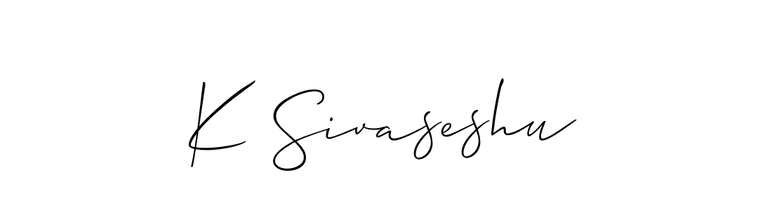 Similarly Allison_Script is the best handwritten signature design. Signature creator online .You can use it as an online autograph creator for name K Sivaseshu. K Sivaseshu signature style 2 images and pictures png