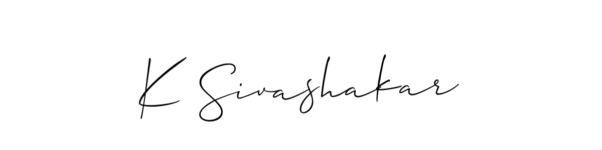 How to make K Sivashakar signature? Allison_Script is a professional autograph style. Create handwritten signature for K Sivashakar name. K Sivashakar signature style 2 images and pictures png