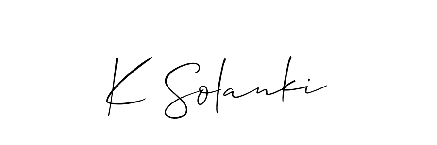 How to Draw K Solanki signature style? Allison_Script is a latest design signature styles for name K Solanki. K Solanki signature style 2 images and pictures png