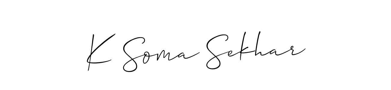 Make a beautiful signature design for name K Soma Sekhar. Use this online signature maker to create a handwritten signature for free. K Soma Sekhar signature style 2 images and pictures png