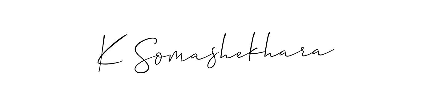 How to make K Somashekhara name signature. Use Allison_Script style for creating short signs online. This is the latest handwritten sign. K Somashekhara signature style 2 images and pictures png