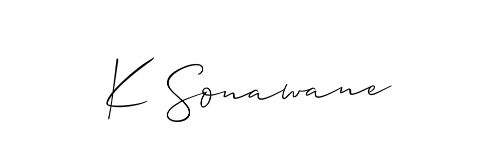 K Sonawane stylish signature style. Best Handwritten Sign (Allison_Script) for my name. Handwritten Signature Collection Ideas for my name K Sonawane. K Sonawane signature style 2 images and pictures png