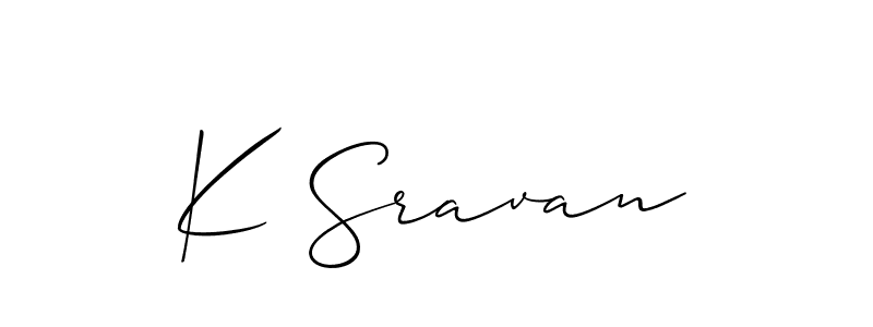 K Sravan stylish signature style. Best Handwritten Sign (Allison_Script) for my name. Handwritten Signature Collection Ideas for my name K Sravan. K Sravan signature style 2 images and pictures png