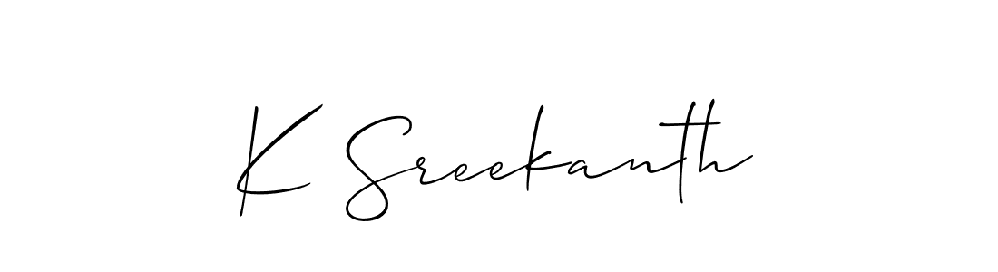 Once you've used our free online signature maker to create your best signature Allison_Script style, it's time to enjoy all of the benefits that K Sreekanth name signing documents. K Sreekanth signature style 2 images and pictures png