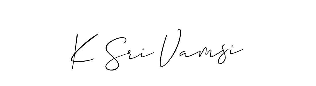 How to Draw K Sri Vamsi signature style? Allison_Script is a latest design signature styles for name K Sri Vamsi. K Sri Vamsi signature style 2 images and pictures png