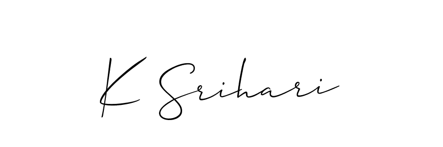 How to make K Srihari signature? Allison_Script is a professional autograph style. Create handwritten signature for K Srihari name. K Srihari signature style 2 images and pictures png