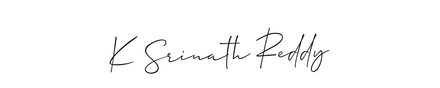 Use a signature maker to create a handwritten signature online. With this signature software, you can design (Allison_Script) your own signature for name K Srinath Reddy. K Srinath Reddy signature style 2 images and pictures png