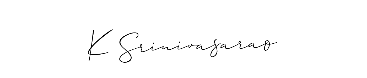 How to make K Srinivasarao signature? Allison_Script is a professional autograph style. Create handwritten signature for K Srinivasarao name. K Srinivasarao signature style 2 images and pictures png