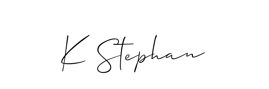 How to Draw K Stephan signature style? Allison_Script is a latest design signature styles for name K Stephan. K Stephan signature style 2 images and pictures png