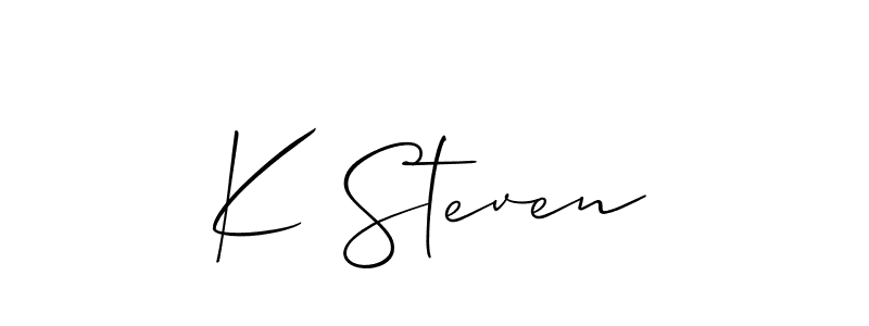 K Steven stylish signature style. Best Handwritten Sign (Allison_Script) for my name. Handwritten Signature Collection Ideas for my name K Steven. K Steven signature style 2 images and pictures png