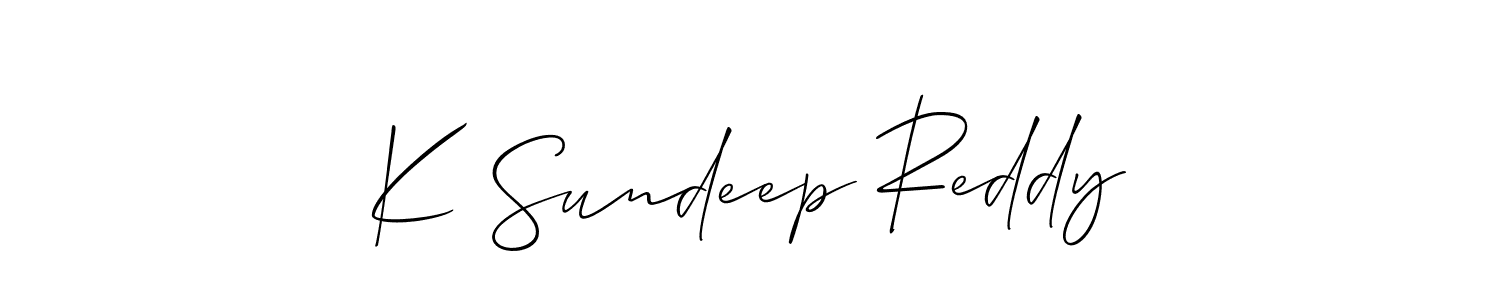 K Sundeep Reddy stylish signature style. Best Handwritten Sign (Allison_Script) for my name. Handwritten Signature Collection Ideas for my name K Sundeep Reddy. K Sundeep Reddy signature style 2 images and pictures png