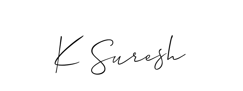 Once you've used our free online signature maker to create your best signature Allison_Script style, it's time to enjoy all of the benefits that K Suresh name signing documents. K Suresh signature style 2 images and pictures png