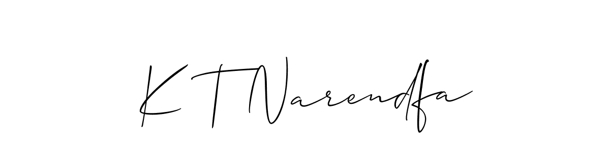 Check out images of Autograph of K T Narendfa name. Actor K T Narendfa Signature Style. Allison_Script is a professional sign style online. K T Narendfa signature style 2 images and pictures png