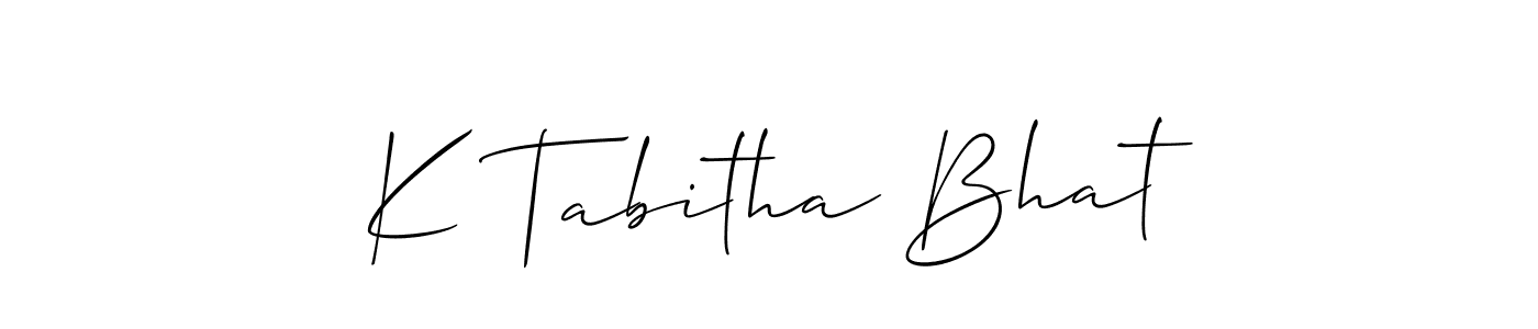 Check out images of Autograph of K Tabitha Bhat name. Actor K Tabitha Bhat Signature Style. Allison_Script is a professional sign style online. K Tabitha Bhat signature style 2 images and pictures png