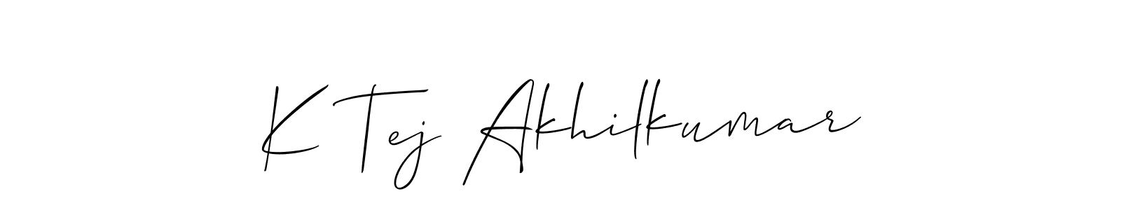 Best and Professional Signature Style for K Tej Akhilkumar. Allison_Script Best Signature Style Collection. K Tej Akhilkumar signature style 2 images and pictures png
