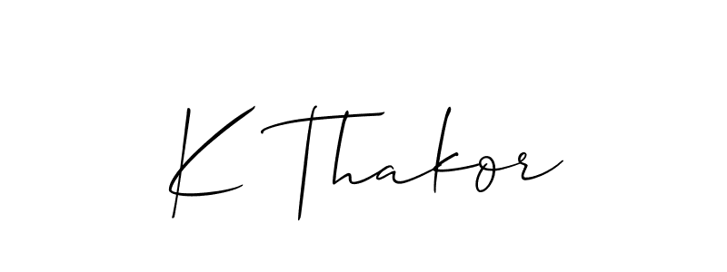 K Thakor stylish signature style. Best Handwritten Sign (Allison_Script) for my name. Handwritten Signature Collection Ideas for my name K Thakor. K Thakor signature style 2 images and pictures png