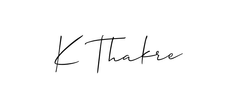 Also You can easily find your signature by using the search form. We will create K Thakre name handwritten signature images for you free of cost using Allison_Script sign style. K Thakre signature style 2 images and pictures png