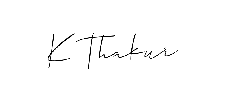 Also You can easily find your signature by using the search form. We will create K Thakur name handwritten signature images for you free of cost using Allison_Script sign style. K Thakur signature style 2 images and pictures png